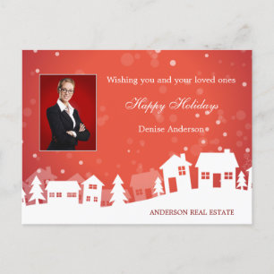 Immobilien-Weihnachtsgrüße Postkarte