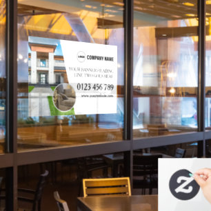 Immobilien-Werbefolie für Fenster Fensteraufkleber