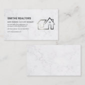 Immobilien | Zuhause Metallisches Logo Terminkarte (Vorne/Hinten)