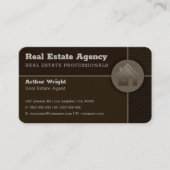 Immobilienagentur | Beruflich Brown Visitenkarte (Vorderseite)