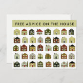 Immobilienagentur Hinweiskarte (Vorne/Hinten)