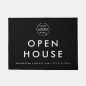 Immobilienagentur Open House Moderner Schwarzer Wo Fußmatte (Vorderseite)