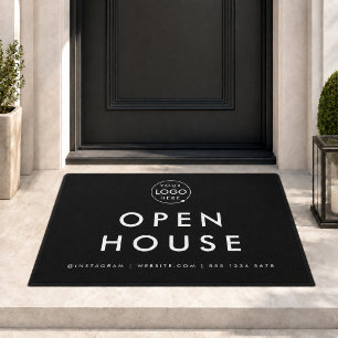 Immobilienagentur Open House Moderner Schwarzer Wo Fußmatte