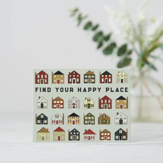 Immobilienagentur Postkarte (Stehend Vorderseite)