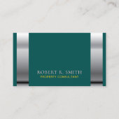 Immobilienberater dunkelgrüne Visitenkarte (Vorderseite)