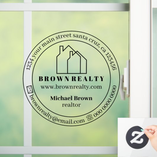 Immobilienbüro Fensteraufkleber (Zuhause)