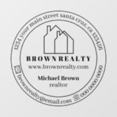 Immobilienbüro Fensteraufkleber (Blatt)