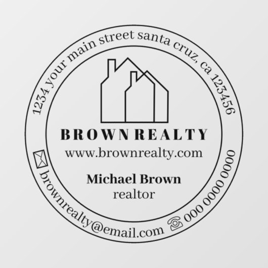 Immobilienbüro Fensteraufkleber (Blatt)