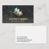 Immobilienentwickler | Bau eines echten Anwesens Visitenkarte (Vorne/Hinten)