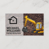 Immobilienentwickler | Baufahrzeug Visitenkarte (Vorderseite)