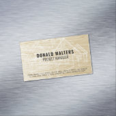 Immobilienentwickler | Holzblumen Magnetische Visitenkarte (Beispiel)