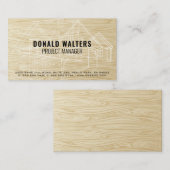 Immobilienentwickler | Holzblumen Visitenkarte (Vorne/Hinten)