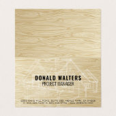 Immobilienentwickler | Holzblumen Visitenkarten (Außenseite Aufgefaltet)