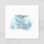 Immobiliengeschäft mit beruflichem Anwesen Quadratische Visitenkarte (Rückseite)