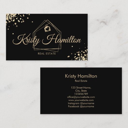 Immobiliengeschäft mit beruflichem Anwesen Visitenkarte (Vorne/Hinten)
