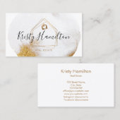 Immobiliengeschäft mit beruflichem Anwesen Visitenkarte (Vorne/Hinten)