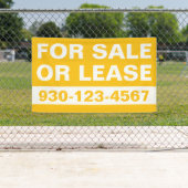 Immobiliengeschäft Orange für Verkauf oder Leasing Banner (Insitu)