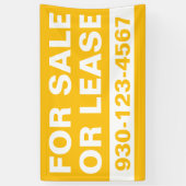 Immobiliengeschäft Orange für Verkauf oder Leasing Banner (Vertikal)