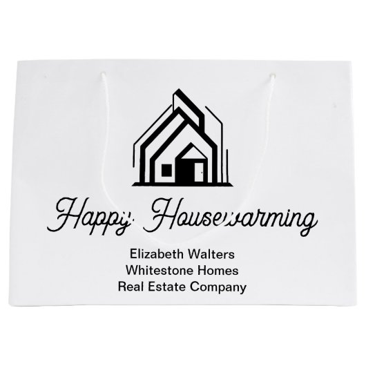 Immobiliengesellschaft Logo Individualisierte Immo Große Geschenktüte (Vorderseite)