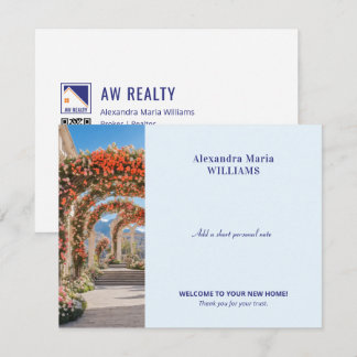 Immobiliengutschein-Geschenk zur Begrüßung zu Haus Mitteilungskarte