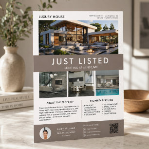 Immobilienhaus zum Verkauf Foto QR Flyer