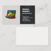 Immobilienhäuser | Marmorsäulenstruktur Visitenkarte (Vorne/Hinten)