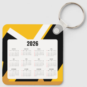 Immobilienkalender-Schlüsselanhänger 2026   Schwar Schlüsselanhänger
