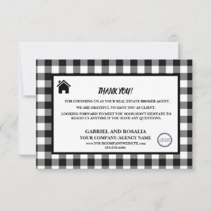 Immobilienmakler-Agentur Buffalo Checks Dankeskarte