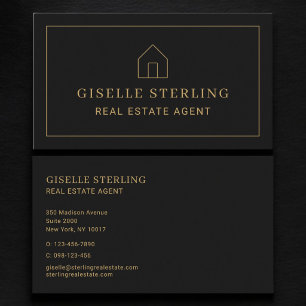 Immobilienmakler Black Gold House Visitenkarte
