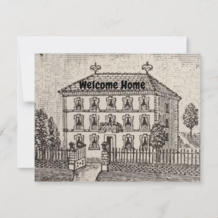 Immobilienmakler Dankeschön Vintage-Haus-Skizze Im Karte