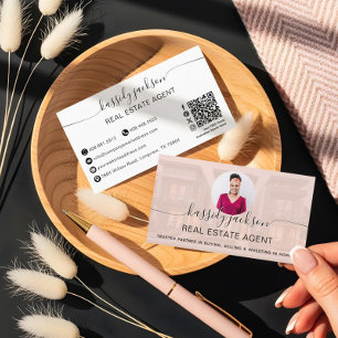 Immobilienmakler Foto QR-Code Skript Luxus Visitenkarte
