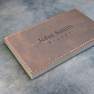 Immobilienmakler genäht Leder Pro Visitenkarte