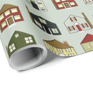 Immobilienmakler Häuser Geschenkpapier