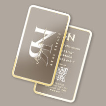 Immobilienmakler Hypothekenbroker Monogramm Taupe