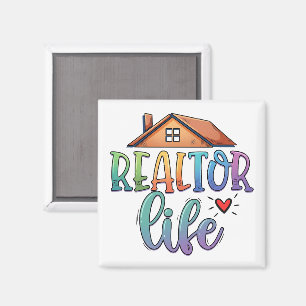 Immobilienmakler Leben Personalisierte Regenbogen Magnet