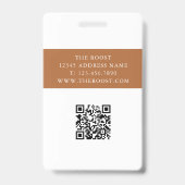 Immobilienmakler Modernes Foto-QR-Code-Logo Ausweis (Rückseite)