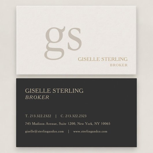 Immobilienmakler-Monogramm Professional Visitenkarte