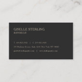 Immobilienmakler-Monogramm Professional Visitenkarte (Rückseite)