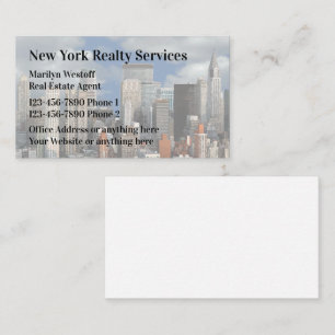 Immobilienmakler New York Visitenkarte