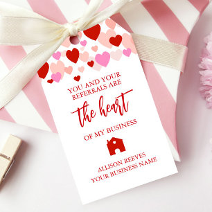 Immobilienmakler Pop-By-Marketing zum Valentinstag Geschenkanhänger