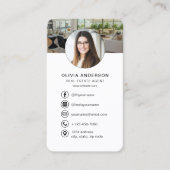 Immobilienmakler-QR-Code-Foto-Logo Visitenkarte (Vorderseite)
