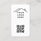 Immobilienmakler-QR-Code-Foto-Logo Visitenkarte (Rückseite)