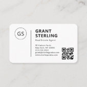 Immobilienmakler-QR-Code-Logo Professionell Visitenkarte (Vorderseite)