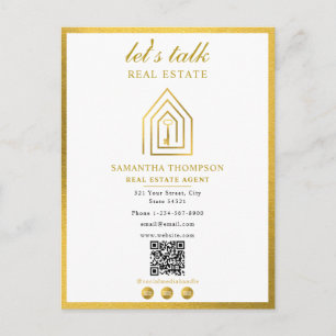 Immobilienmakler Realtor Gold Key Home Logo Feiertagspostkarte