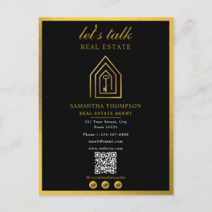 Immobilienmakler Realtor Gold Key Home Logo Feiertagspostkarte