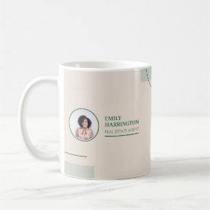 Immobilienmakler Sand mit feinen Linien Kaffeetasse