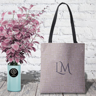 Immobilienmakler Taupe Monogramm Minimalist Tasche