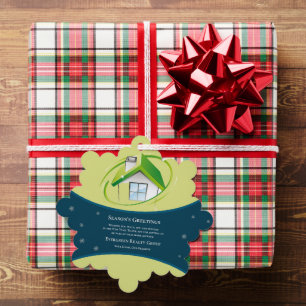 Immobilienmakler-Weihnachtsgruß-Andenken Ornament Karte