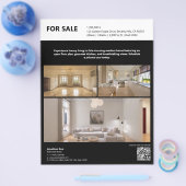 Immobilienobjekt-Listing Flyer in Schwarz (Einzeln)