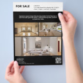 Immobilienobjekt-Listing Flyer in Schwarz (Hand)